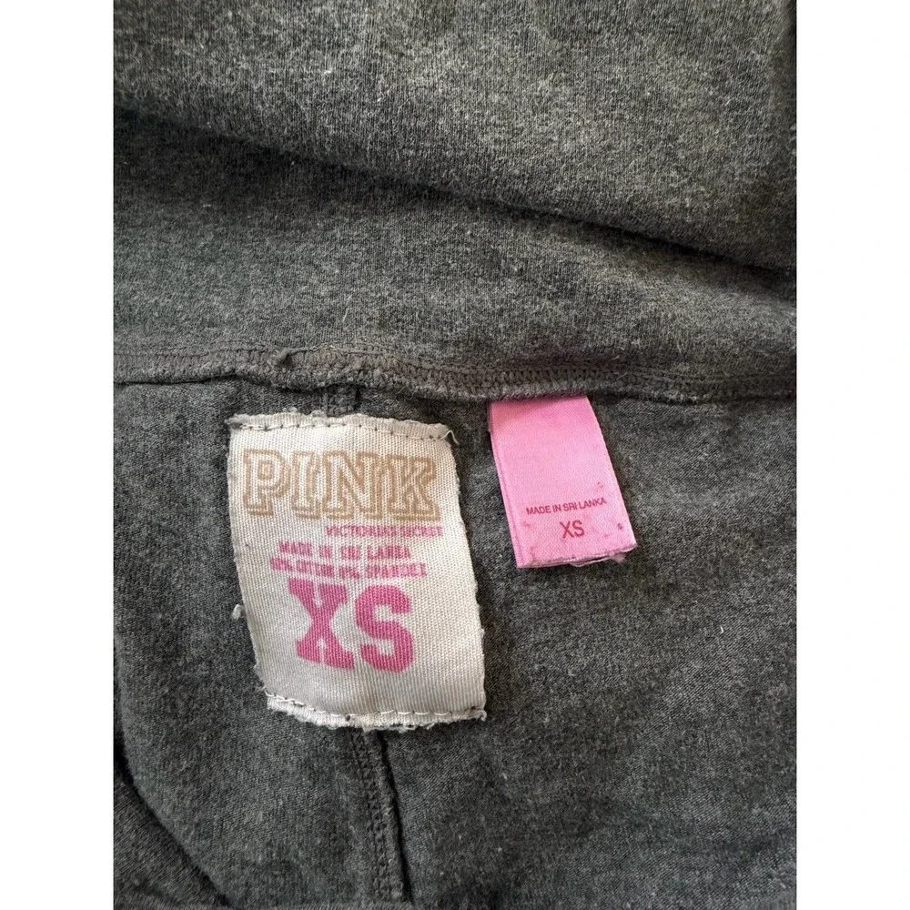 Vintage VS PINK Wide Leg Fold Over Leggings Y2K Gray Deadstock - Picture 6 of 7